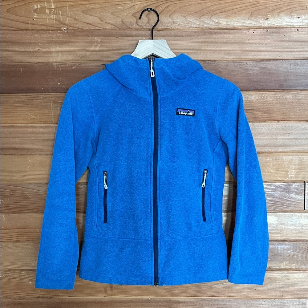 Patagonia Women’s Vibrant Blue Hooded Fleece Jacket